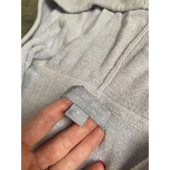 Barefoot Dreams CozyChic Ultra Lite Pointelle Hoodie Sweater Soft Violet size XL - Picture 5 of 12